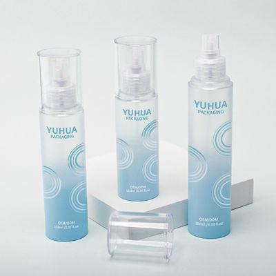 Logo als Ihre Anforderung Plastik Sprayflasche für Feuchtigkeitsspülung Spray klaren Alkohol Spray