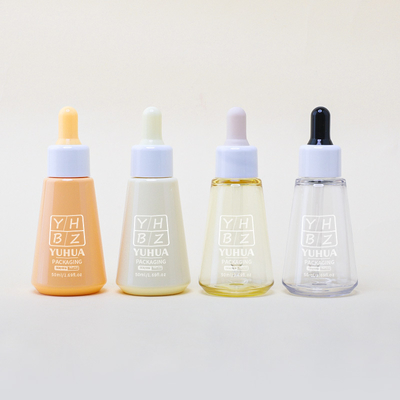 Großhandel Seidenschirm Druck Serum Tropffflaschen 50ml anpassbare Kunststoff Essenzölflasche
