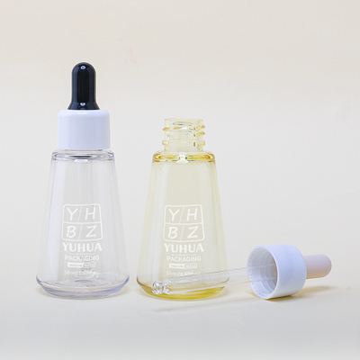 Großhandel Seidenschirm Druck Serum Tropffflaschen 50ml anpassbare Kunststoff Essenzölflasche