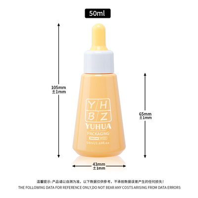 Großhandel Seidenschirm Druck Serum Tropffflaschen 50ml anpassbare Kunststoff Essenzölflasche