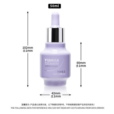 50ml Kapazität Serum-Tropfflaschen mit kundenspezifischem Siebdruck/Heißprägung/Etikettendruck, Lieferzeit 15-20 Tage