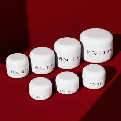 Weiß/Transparenter/Individueller Glas-Creme-Tiegel, perfekt für Ihre Luxus-Hautpflegelinie