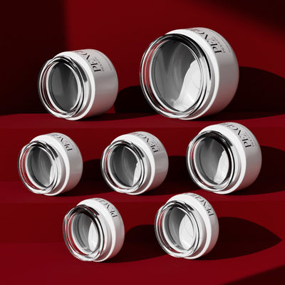 Weiß/Transparenter/Individueller Glas-Creme-Tiegel, perfekt für Ihre Luxus-Hautpflegelinie