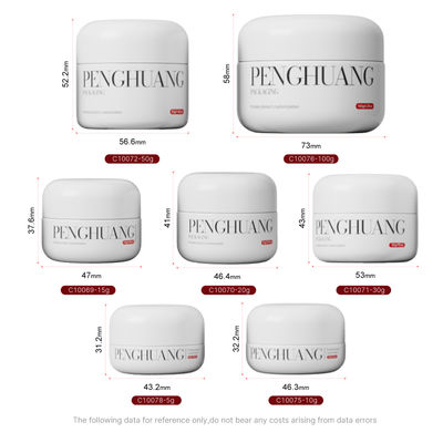 Individuelle Creme-Glasbehälter für Lippenbalsam in Weiß/Transparent/Individuell mit individuellem Logo und individueller Farbe/Druck