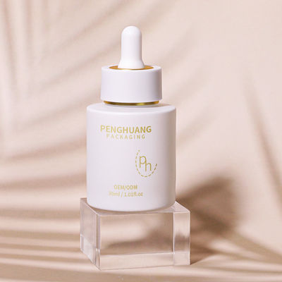 Durchsichtige Glas-Serum-Tropffflaschen für individuelle Hautpflegeanforderungen
