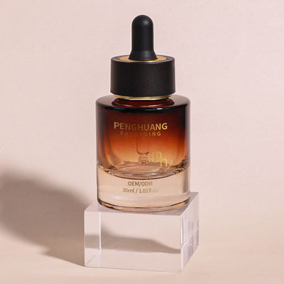 Durchsichtige Glas-Serum-Tropffflaschen für individuelle Hautpflegeanforderungen