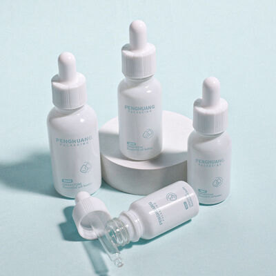 Logo Custom Round Serum Ölflasche Langlebig Lecksicher Design geeignet für ätherische Öle Hautpflege und kosmetische Verpackung