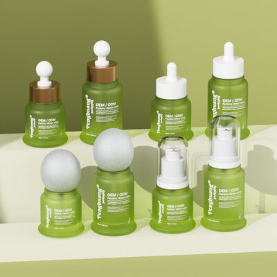 Essenzöl-Serumflasche mit Heißfolienprägung, die eine stilvolle Kosmetikverpackung und die Attraktivität von Hautpflegeprodukten bietet