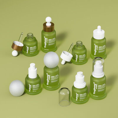 Essenzöl-Serumflasche mit Heißfolienprägung, die eine stilvolle Kosmetikverpackung und die Attraktivität von Hautpflegeprodukten bietet