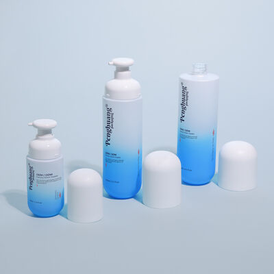 Kosmetikverpackungsset mit Glas-Kosmetikflaschen, goldenem Verschluss, Cremetiegeln, Lotionflaschen, anpassbarer Verpackung und mehreren Größen