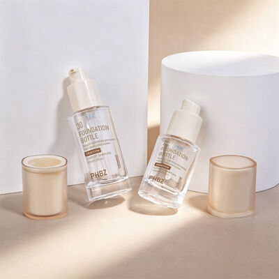 Liquid Foundation Bottles Glaskosmetikverpackungen, die entwickelt wurden, um die Attraktivität und Benutzerfreundlichkeit flüssiger Make-up-Produkte im Regal zu verbessern