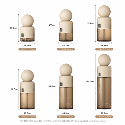 Amber Plastic Lotion Bottle YHT177 Moisturizing Lotion Container Leak Resistant Durable Packaging Suitable For Cosmetics