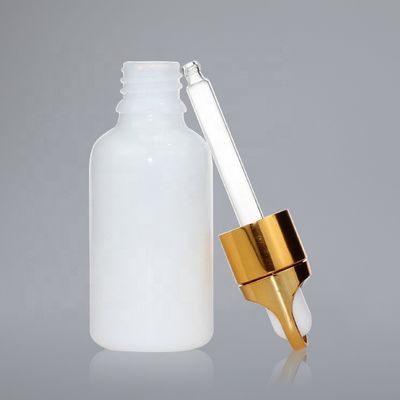 Der hohen Qualität kosmetische weiße Glastropfflasche der Porzellan-Tropfflasche-30ml