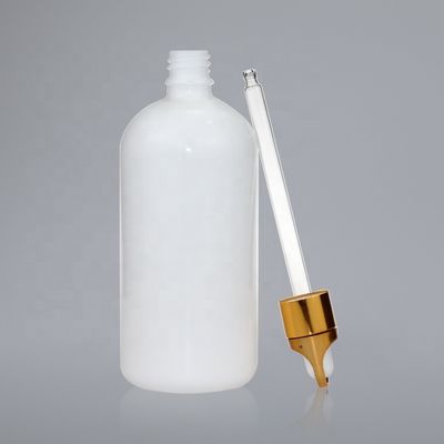Weiße Öl-Tropfenzähler-Glas-Flasche der Runden-200ml mit Glastropfenzähler-Kappe