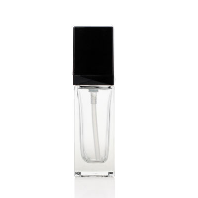 Klare bereifte Flaschen 30ml Logo Print Square Shaped der flüssigen Grundierung