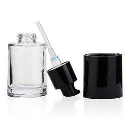Untersetzte Form Soem-Klarglas-Pumpflaschen 30ml bereiften glatte Oberfläche