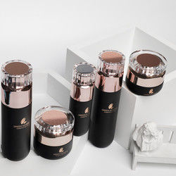 Schwarzer kosmetischer Verpackensatz 40ml-120ml für Hautpflege-Creme-Lotion