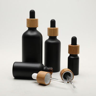 Runde schwarze BambusTropfflasche des ätherischen Öls 5ml