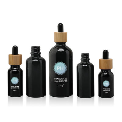 Runde schwarze BambusTropfflasche des ätherischen Öls 5ml
