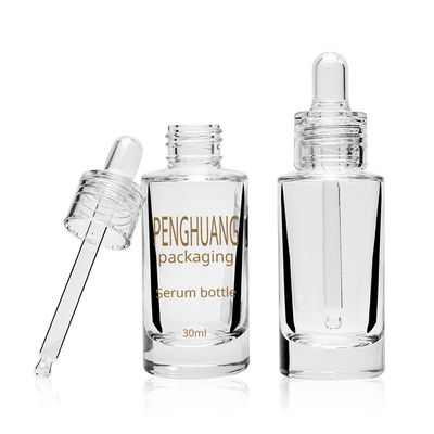 transparente Tropfenzählerglasflasche für Serum 30ml