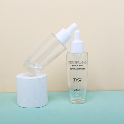 Öl-Tropfflasche-Presse-Tropfenzähler-Lotions-Glasserum-Flasche 40ml