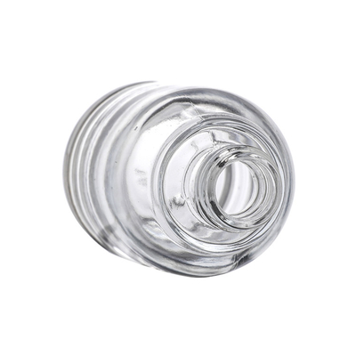 Glasflasche des kosmetischer Tropfenzähler-bereifte runde Serum-50ml leeres klares 55ml