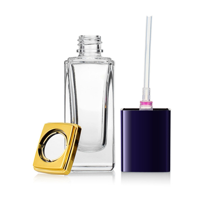 Grundlagen-Flasche des Quadrat-kosmetischer Behälter-leere Klarglas-30ml für Lotionen F150