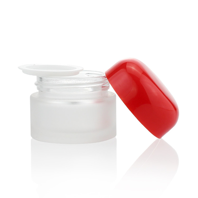 Runden-Glasgefäß Mattglas-Glas-Mini Eye Cream Container Packagings 15g 15ml