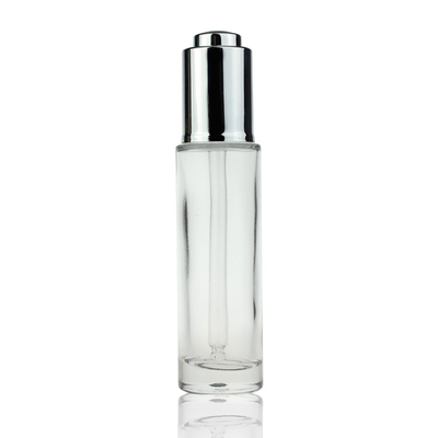 Kosmetisches Glastropfenzähler-Gesichts-Serum füllt runde Flasche des freien Raumes 30ml ab