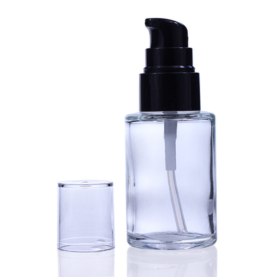 Verpackende Glasflasche F034 der leeren schwarzen Pumpen-Lotions-Flaschen-flüssigen Grundierung