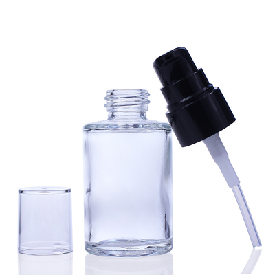 Verpackende Glasflasche F034 der leeren schwarzen Pumpen-Lotions-Flaschen-flüssigen Grundierung