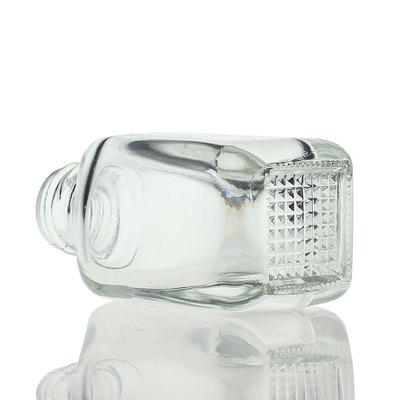 Klarglas-Serum-Tropfflasche-Make-upbehälter S028B des Rechteck-30ml quadratischer