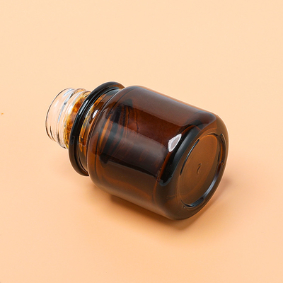 Bernsteinfarbige flüssige Grundierung 30ml füllt Zylinder-Glas-Tropfflasche ab