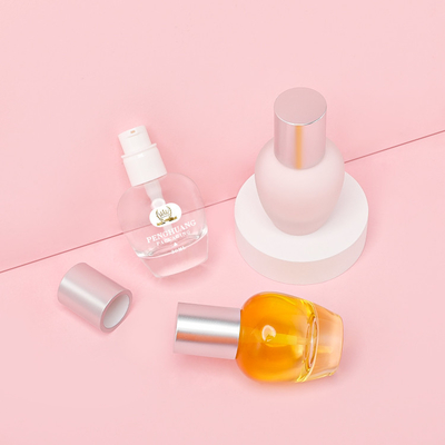 Verpackende kosmetische Grundlagenglasflasche der kundenspezifischen grundlagenflaschengroßhandelslotionspumpenhautpflege der Farbe 30ml Glas