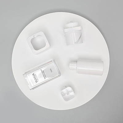 HAUSTIER runde doppel-wandige Plastikflasche transparentes 15ml 30ml 50ml mit Pumpe