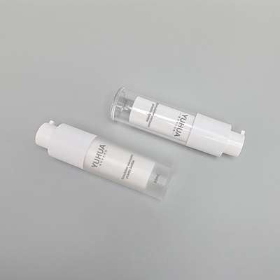 Luftloses runde Form doppel-wandiges HAUSTIER Plastikflasche 15ml 30ml 50ml transparent