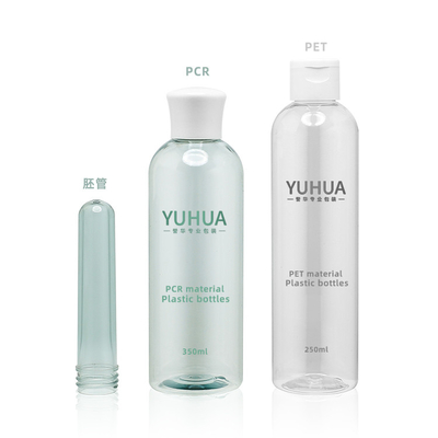 Eco freundliche Kunststoffgehäuse-Flaschen 100ml 300ml 500ml mit weißer Kappe