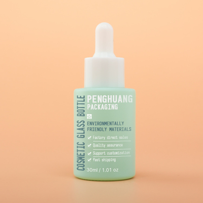 Kosmetische verpackende gesetzte Tropfenzähler-Glaspumpe FDAs Spritzlackierverfahren-grüne Farbe 20ml 50ml 100ml