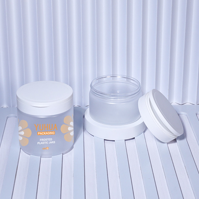 180g Custom Logo Breiter Mund Runder Kunststoff Verpackung Körper Scrub Jar mit Schraubkappe