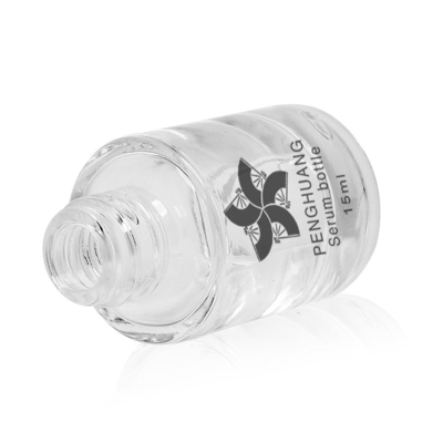 runde Glasflasche des Zylinder-15ml mit weißem Plastiktropfenzähler