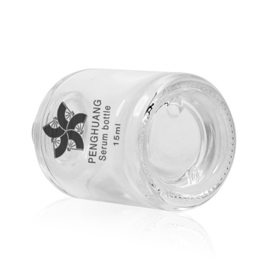 runde Glasflasche des Zylinder-15ml mit weißem Plastiktropfenzähler
