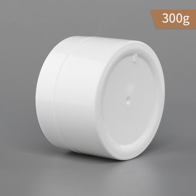 Plastikglas-einzelne Wand-weißes Farbglas und -kappe 300g pp. mit pp.-Dichtung