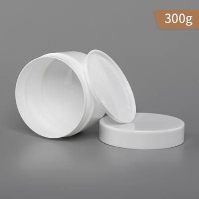 Plastikglas-einzelne Wand-weißes Farbglas und -kappe 300g pp. mit pp.-Dichtung
