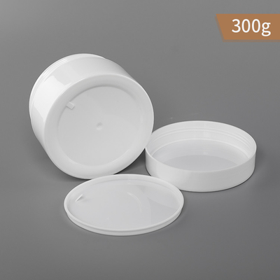 Plastikglas-einzelne Wand-weißes Farbglas und -kappe 300g pp. mit pp.-Dichtung