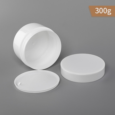 Plastikglas-einzelne Wand-weißes Farbglas und -kappe 300g pp. mit pp.-Dichtung