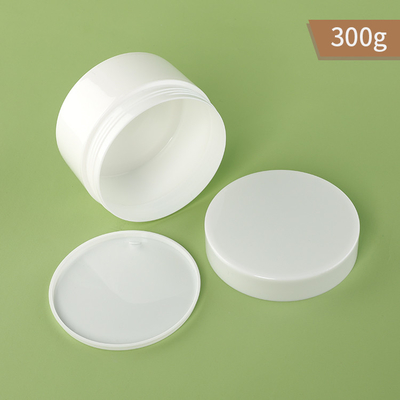 Plastikglas-einzelne Wand-weißes Farbglas und -kappe 300g pp. mit pp.-Dichtung