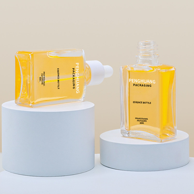 Flaschen-verpackende Glasquadrat-Form-Serum-Flaschen des Glas-30ml mit Tropfenzähler