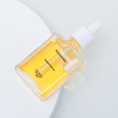 Flaschen-verpackende Glasquadrat-Form-Serum-Flaschen des Glas-30ml mit Tropfenzähler