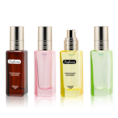 Glas-Flaschen-bunte goldene Pumpen-malende Farbe Logo Design der Grundlagen-30ml