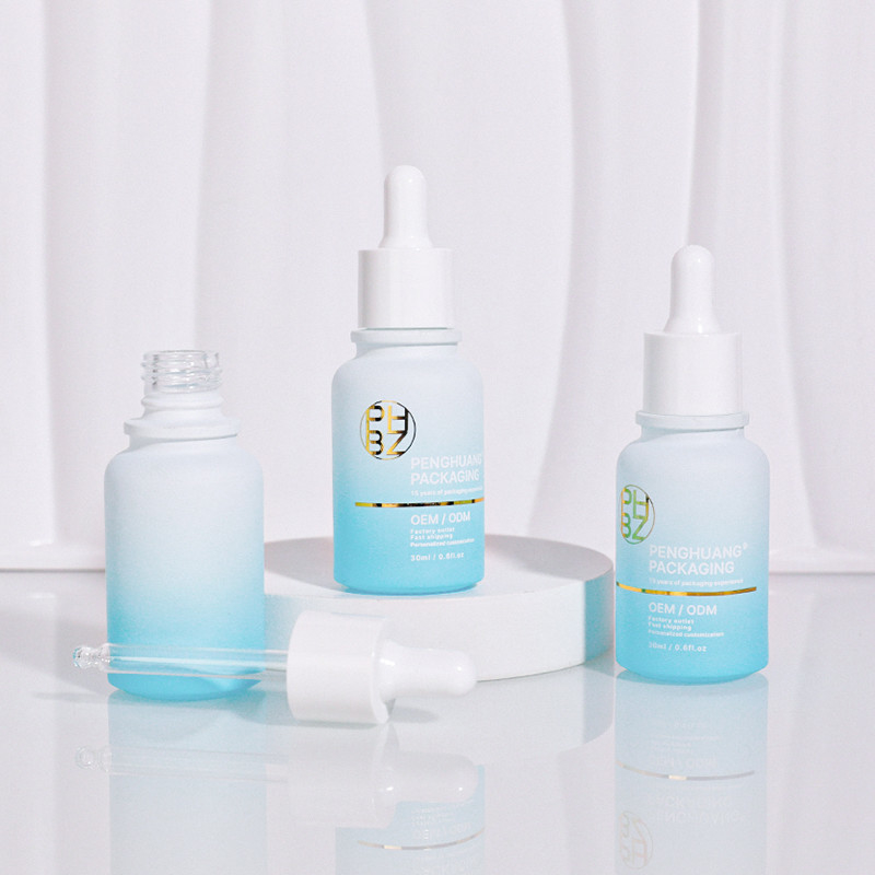 Custom Logo 30ml Glas Serum Flasche Matte weiße Tropffflasche für Haaröl